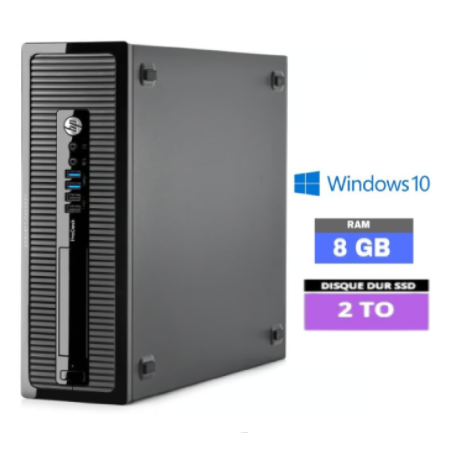 HP PRODESK 400 G1 SSF - CORE I5 - SSD 2 To - RAM 8 Go - WINDOWS 10 - N°1609202412 - GRADE B