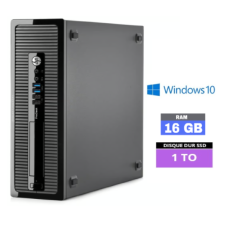 HP PRODESK 400 G1 SSF - CORE I5 - SSD 1 To - RAM 16 Go - WINDOWS  10 - N°1609202415 - GRADE B