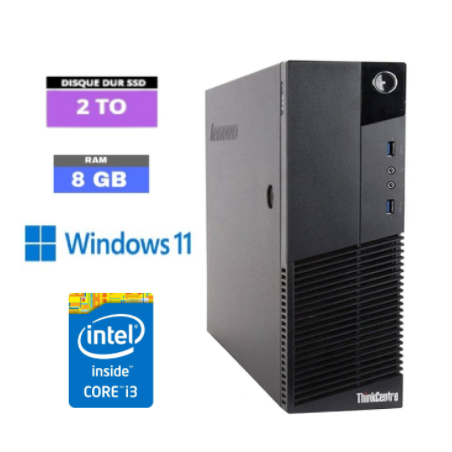 LENOVO THINKCENTRE M83 - 8 Go RAM - SSD 2 To - Core i3 - Windows 11 - N°160920244- GRADE B