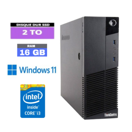 LENOVO THINKCENTRE M83 - 16 Go RAM - SSD 2 To - Core i3 - Windows 11 - N°160920248- GRADE B