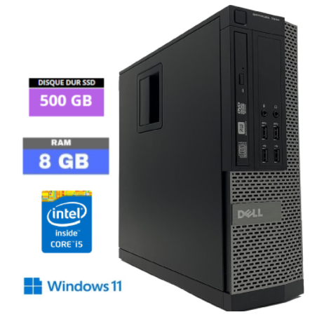 DELL OPTIPLEX 7010 DT - 8 Go RAM - SSD 500 Go - Core i5 - Windows 11 - N°170920242- GRADE B