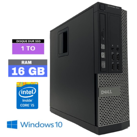 DELL OPTIPLEX 7010 DT I5 - 16 Go RAM - SSD 1 To - Core i3 - Windows 10 - N°1609202415- GRADE B