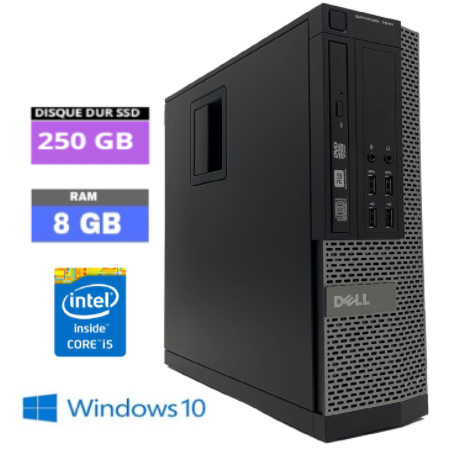 DELL OPTIPLEX 7010 DT I5 - 8 Go RAM - SSD 250 Go - Core i3 - Windows 10 - N°160920249- GRADE B