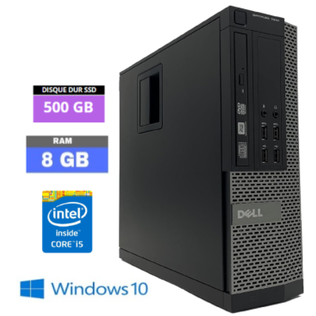 DELL OPTIPLEX 7010 DT I5 - 8 Go RAM - SSD 500 Go - Core i3 - Windows 10 - N°1609202410- GRADE B