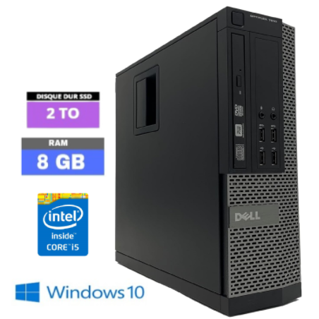 DELL OPTIPLEX 7010 DT I5 - 8 Go RAM - SSD 2 To - Core i3 - Windows 10 - N°1609202412- GRADE B