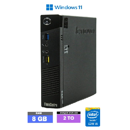 LENOVO THINKCENTRE M93P TINY - 8 Go RAM - SSD 2 To - Core i5 - Windows 11 - N°1909202412 - GRADE B