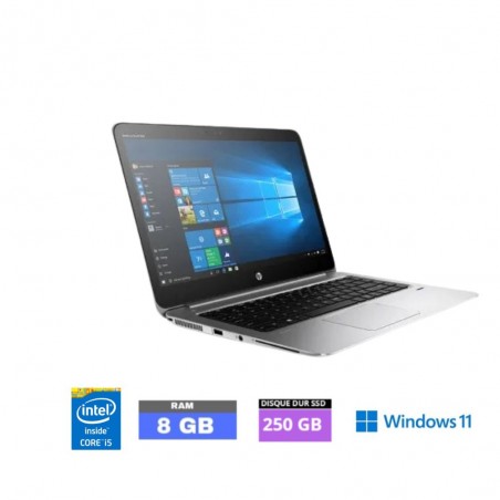 HP FOLIO 1040 G3 I5 - RAM 8  Go - SSD 250 - WINDOWS 11-N°16102412