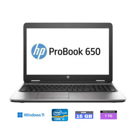 HP 650 G2 I3  - RAM 16  Go  - SSD 1 To - WINDOWS 11 - 2810243