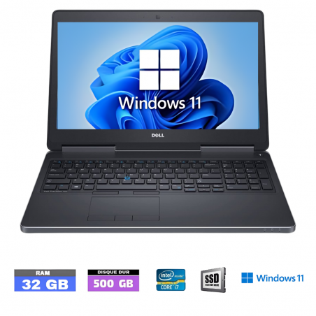 DELL PRECISION 7510 sous Windows 11 Core i7 -32Go RAM - N°DA0121224- GRADE B