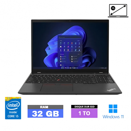 LENOVO T580 - 32 Go RAM - SSD 1 To - Core i5 - Windows 11 - N°190920247 - GRADE B