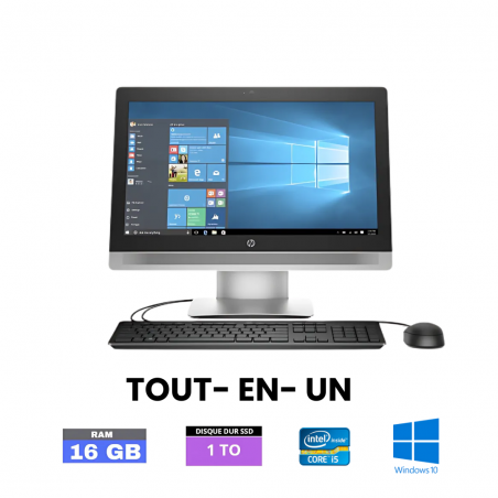 HP PRO ONE  600 G2 AIO CORE-I5 (I5-6500) - ram 16 GO - SSD 1to - Windows 10 - N°02801250 - GRADE B
