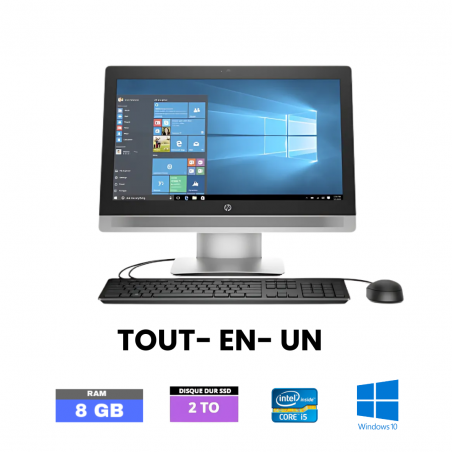 HP PRO ONE  600 G2 AIO CORE-I5 (I5-6500) - ram 8 GO - SSD 2 To - Windows 10- N°02901254 - GRADE B