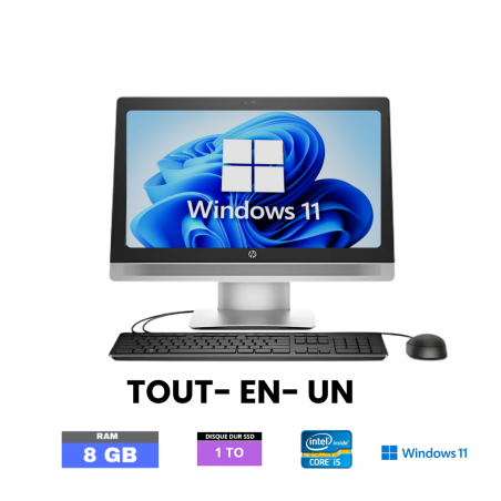 HP PRO ONE  600 G2 AIO CORE-I5 (I5-6500) - ram 8 GO - SSD 1 To - Windows 11- N°02901257 - GRADE B