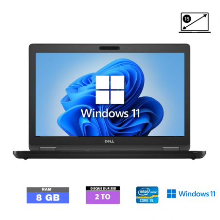 DELL LATITUDE 5590 I5-8350U- RAM 8  Go - SSD 2 To - WINDOWS 11 - 03001254