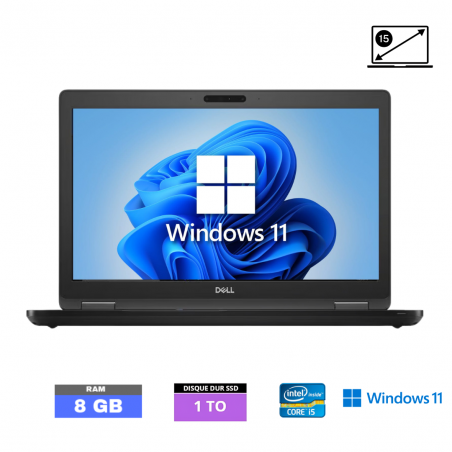 DELL LATITUDE 5590 I5-8350U- RAM 8  Go - SSD 1 To - WINDOWS 11 - 03001255