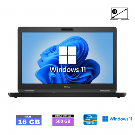 DELL LATITUDE 5590 I5-8350U- RAM 16 Go - SSD 500 Go - WINDOWS 11 - 03001259