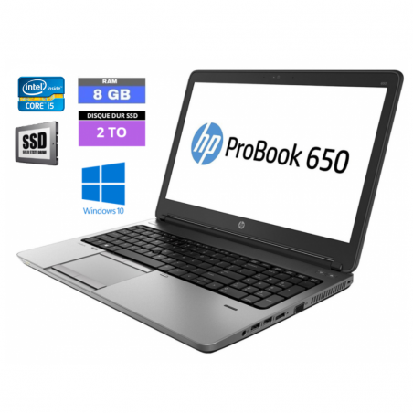 HP PROBOOK 650 G1 I5 - RAM 8 go - SSD 2 To - Windows 10 - N°27112311