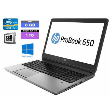 HP PROBOOK 650 G1 I5 - RAM 8 go - SSD 1 To - Windows 10 - N°27112310