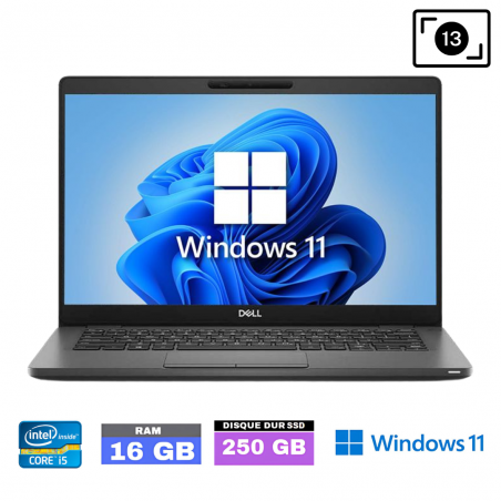 DELL LATITUDE 5300 I5 8365U - RAM 16  Go - SSD 250 Go - WINDOWS 11-02502259