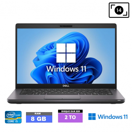 DELL 5401 I5 9400 - RAM 8  Go - SSD 2 To - WINDOWS 11-027022530