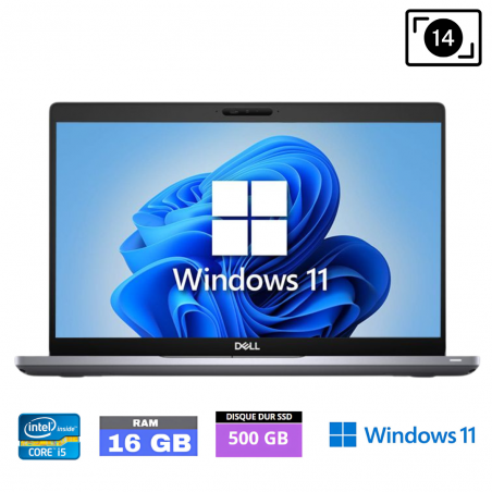 DELL 5410 CORE-I5-8365U - RAM 16 Go - SSD 500 Go - WINDOWS 11-1303256