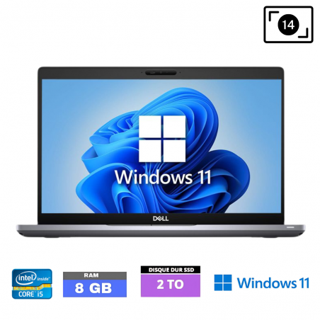 DELL 5410 CORE-I5-8365U - RAM 8 Go - SSD 2 To - WINDOWS 11-1303259