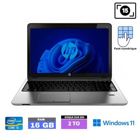 HP Probook 450 G2 Core i5 - SSD 2To- 16Go RAM  sous Windows 11  - N°0204250 - GRADE B