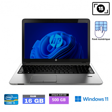HP Probook 450 G2 Core i5 - SSD 500 go-16 Go RAM  sous Windows 11  - N°0204253 - GRADE B