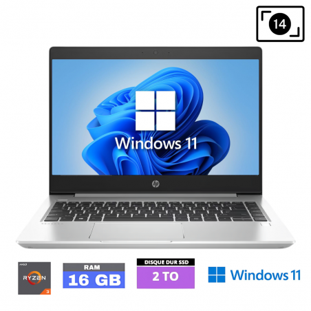 HP PROBOOK 445 G6 RYZEN 3 - RAM 16 Go - SSD 2To - WINDOWS 11- N°03004253 - GRADE B