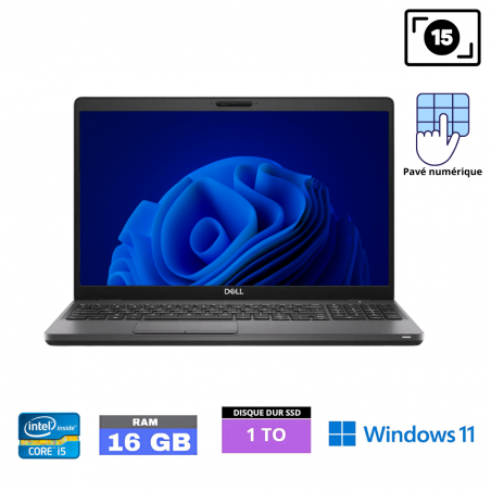 DELL LATITUDE 5500 I5-8365U - RAM 16 Go - SSD 1To - WINDOWS 11-2205256