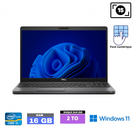 DELL LATITUDE 5500 I5-8365U - RAM 16 Go - SSD 2 To - WINDOWS 11-2205257