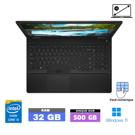 DELL LATITUDE 5590 I5-8350U- RAM 32  Go  - SSD 500Go - WINDOWS 11-240625412