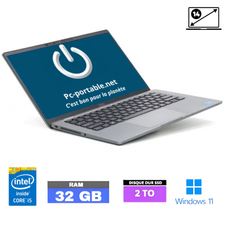 DELL 7420 -1145G7-Windows 11 - SSD 2 TO - Core I5 - Ram 32 Go  - N°02110250 - GRADE B