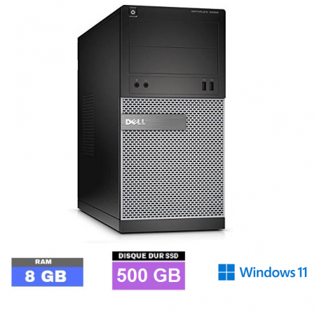 UC DELL OPTIPLEX 3020 Tour Windows 11 - Ram 8 Go - SSD 500 GO - Core I5 4ème géné - N° 07112501 - GRADE B