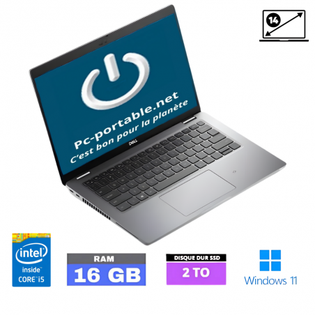 DELL 5420 CORE-I5-1145G7 2.6GHZ - RAM 16  Go - SSD 2 To - WINDOWS 11 - N°02011252 - GRADE B