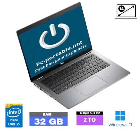 DELL 5420 CORE-I5-1145G7 2.6GHZ - RAM 32 Go - SSD 2 To - WINDOWS 11 - N°02011253 - GRADE B