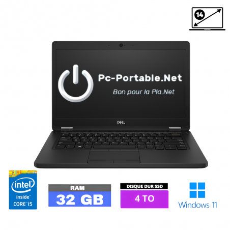 DELL LATITUDE E5490-CORE I5 SOUS WINDOWS 11 - SSD 4 TO - RAM 32 GO- N°24042433- GRADE B