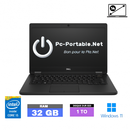 DELL LATITUDE E5490 - CORE I5 - Windows 11 - 32 GO RAM - SSD 1 TO - N°020515 - GRADE B