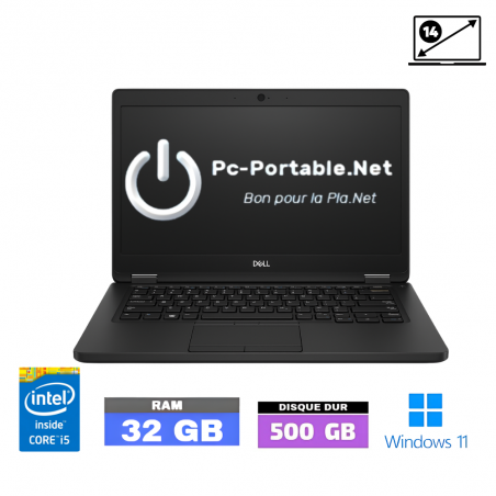 DELL LATITUDE E5490 - CORE I5 - Windows 11 - 32 GO RAM - SSD 500 GO - N°020514 - GRADE B