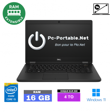 DELL LATITUDE E5490-CORE I5 SOUS WINDOWS 11 - SSD 4 TO - RAM 16 GO- N°24042432- GRADE B