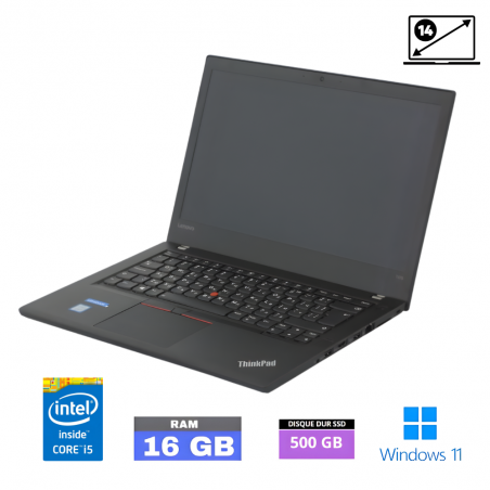 Promo Spéciale Antilles - LENOVO T470 i5 - GRADE B - 16 Go RAM - 500 GO SSD - Windows 11 - N°07012602