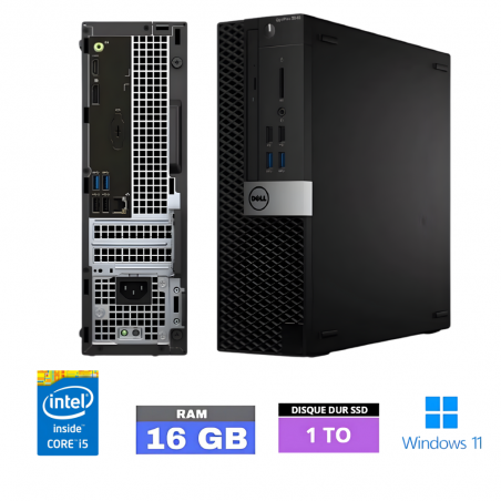 DELL 3040 SFF  Windows 11 - Core I5 -  SSD 1 To  - Ram 16 Go - N°300508 - GRADE B