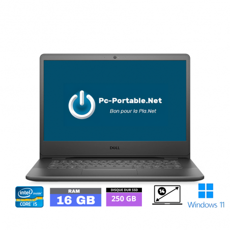 DELL 5411 i5 - RAM 16 go - SSD 250 GO  - Windows 11 - GRADE B - Ref : 29250005