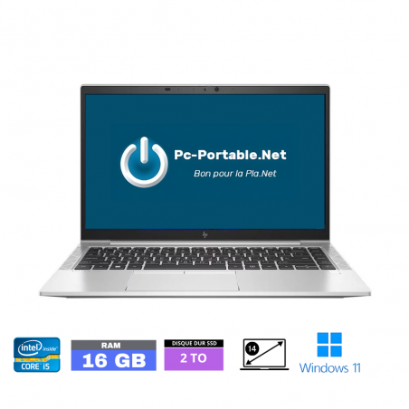 HP 840 G8 i5-1145G7 - RAM 16 go - SSD 2 TO  - Windows 11 - GRADE B - Ref : 03040004