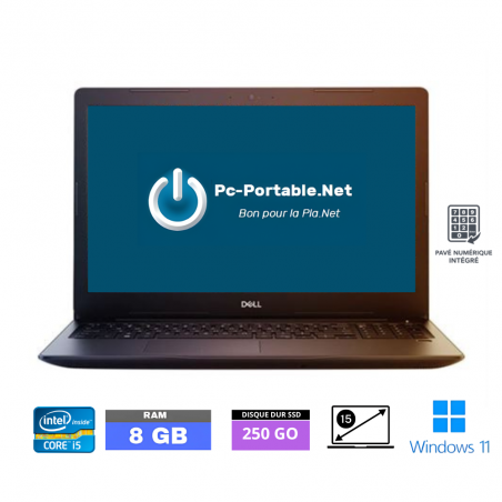 DELL 3590 i5-8350U - RAM 8 go - SSD 250 GO  - Windows 11 - GRADE B - Ref : 06030001