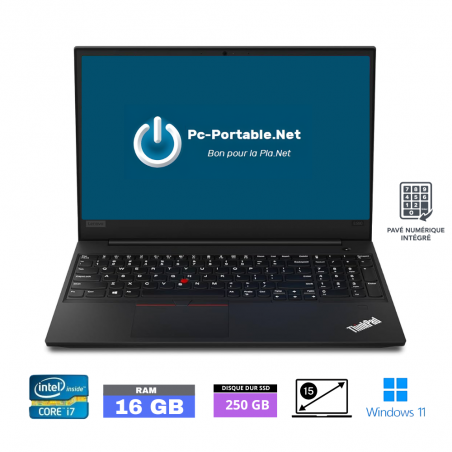 LENOVO E590 CORE I7-8565U  - Windows 11 - SSD 250 Go - Ram 16 Go - N°19030029 CORE- GRADE B