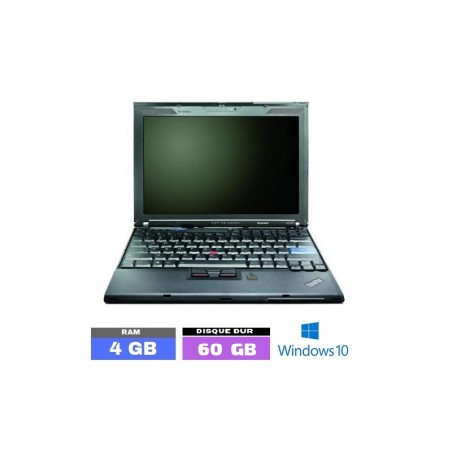Lenovo Thinkpad X200 sous Windows 10 - Ram 4 Go- N°0115-04 - GRADE B