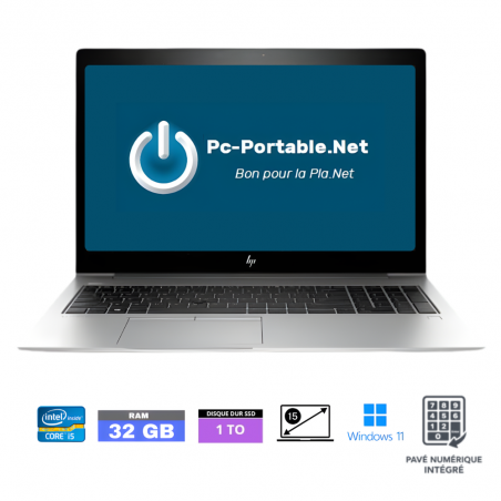 HP 850 G5 CORE I5-8350U- RAM 32 go - 1 TO  - Windows 11 - GRADE B - Ref : 20030011