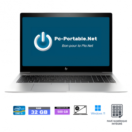 HP 850 G5 CORE I5-8350U- RAM 32 go - 500 GO  - Windows 11 - GRADE B - Ref : 20030010