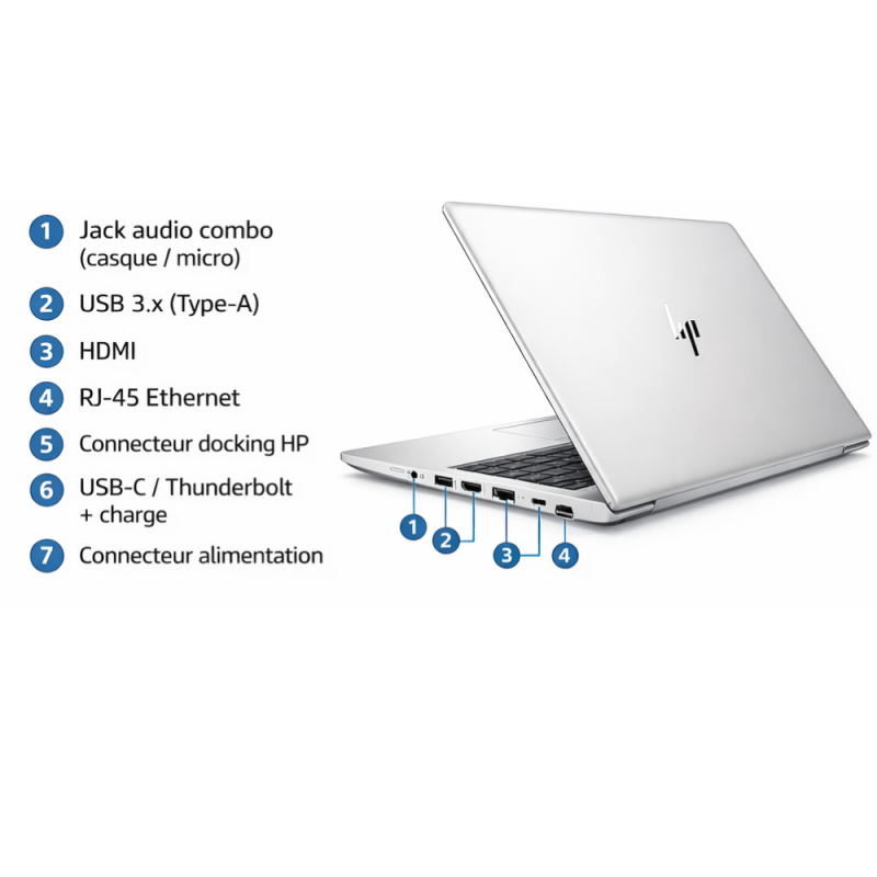 HP 850 G5 CORE I5-8350U- RAM 8 go - 500 GO  - Windows 11 - GRADE B - Comme neuf -  reconditionné disponible sur PC-PORTABLE.NET